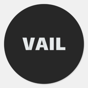 Sticker Rond Vail Colorado - Rocky Mountain Skiing & amp; Snowb