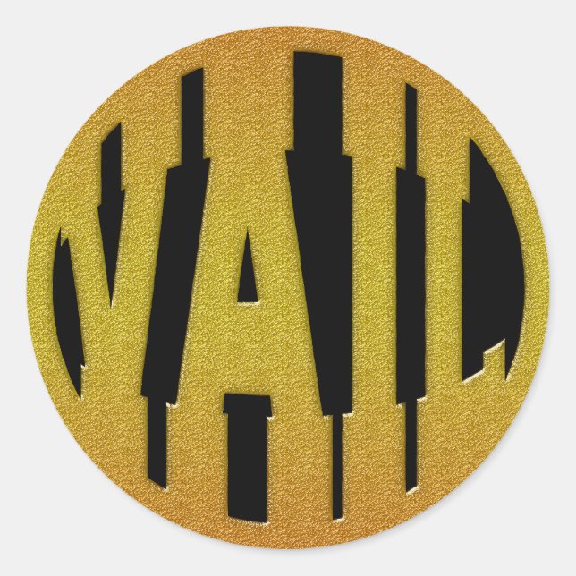 STICKER ROND VAIL - OR (Devant)