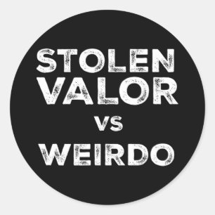 Sticker Rond Vaillance Volée Vs Weirdo Trump Vance Vs Harris W 