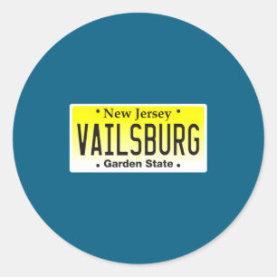 Sticker Rond Vailsburg Newark Nj Ville Nouvelle