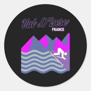 Sticker Rond Val D'Isere Alpes françaises France Station de ski