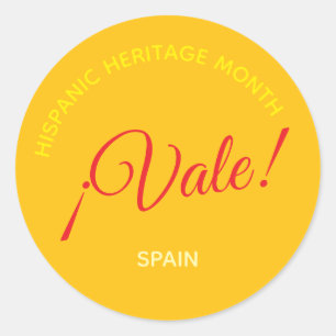 Sticker Rond Vale! Espagne