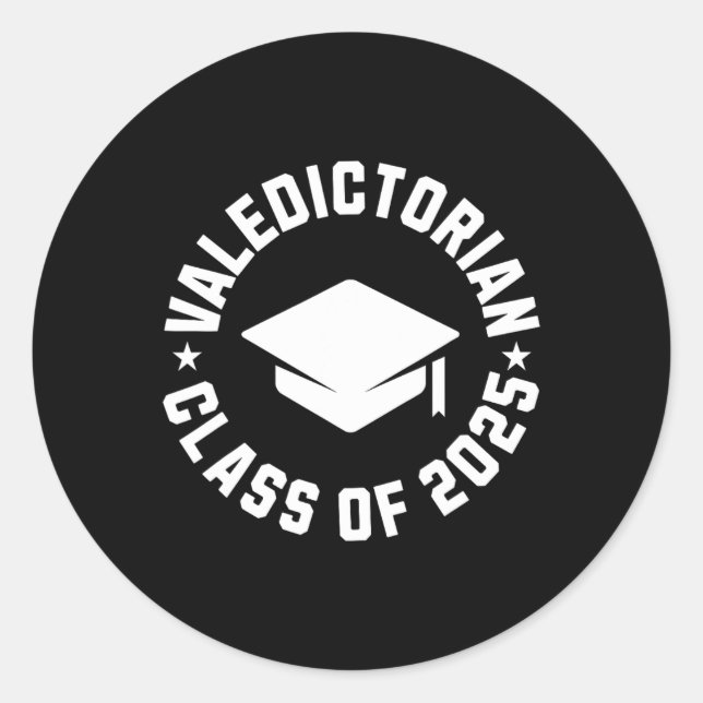 Sticker Rond Valedictorian Cl Of 2025 Graduation (Devant)