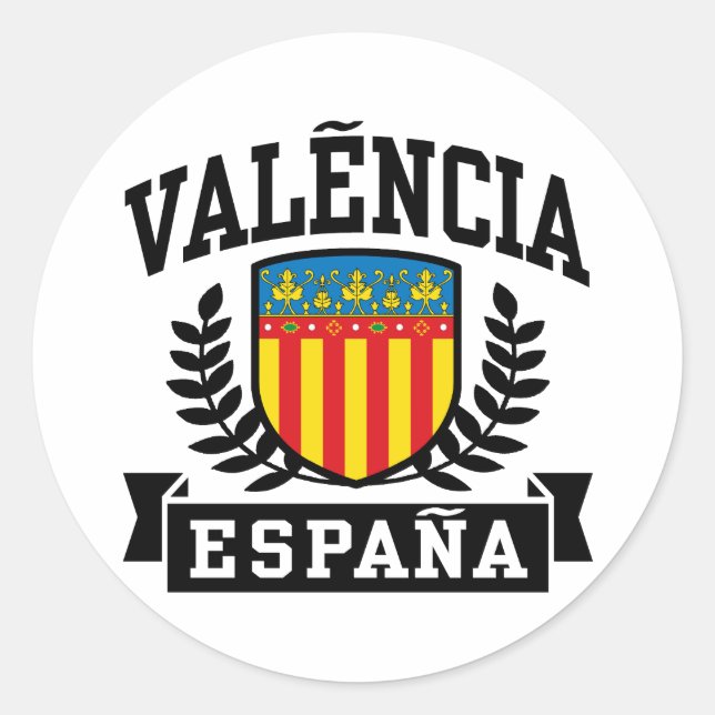 Sticker Rond Valencia Espana (Devant)