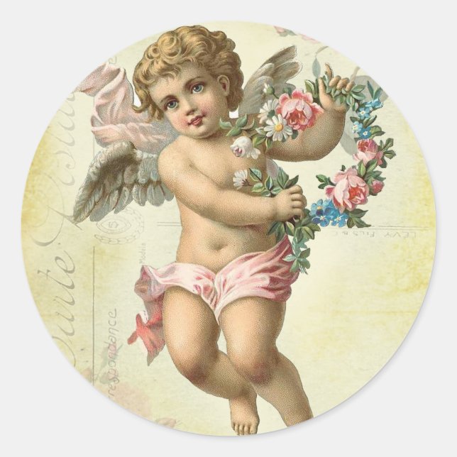 Sticker Rond Valentine Cherub (Devant)