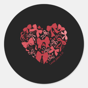Sticker Rond Valentine Coquette Arc Cœur Aimé Jean 316 Vous Ar