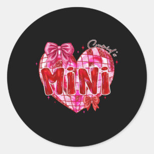 Sticker Rond Valentine Mimi Coquette Nœud Disco Cœur Grand-mère