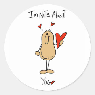 Sticker Rond Valentine Nuts Sur Vous