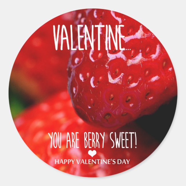 Sticker Rond Valentine, tu es vraiment adorable ! (Devant)
