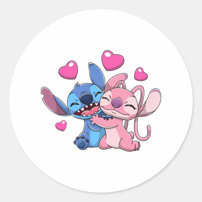 Sticker Rond Valentines anges 1 (Devant)