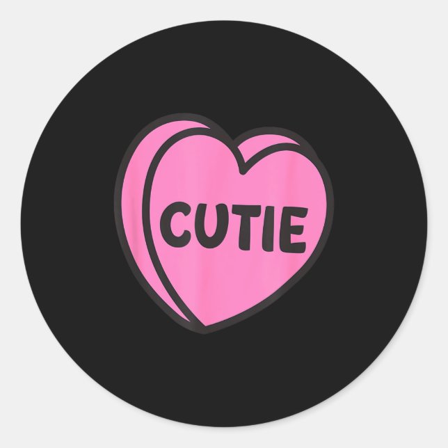 Sticker Rond Valentines Day Candy Sweet Hearts Love Cutie  (Devant)