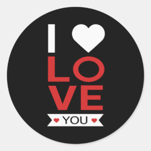 Sticker Rond Valentine's Day Heart Love Couples Funny Venin Ide