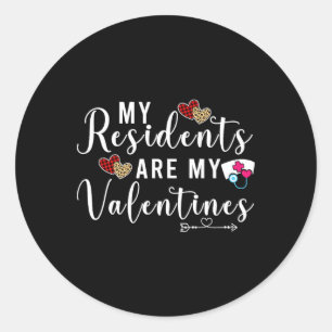 Sticker Rond Valentines Jour Docteur Infirmière Cadeaux Idée Am