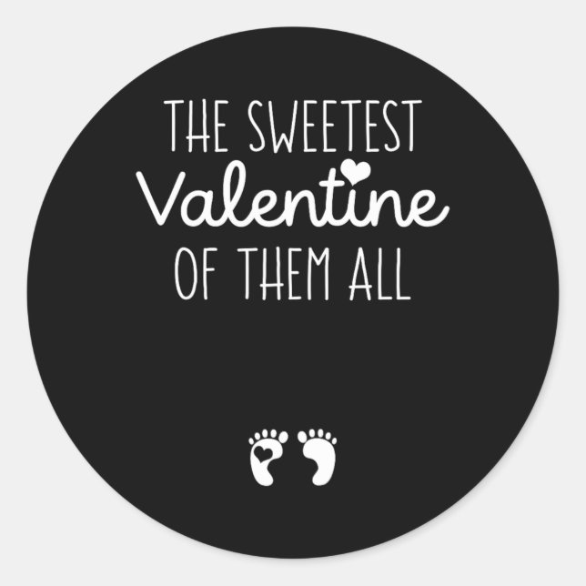 Sticker Rond Valentines Jour Grossesse Faire-part mère enceinte (Devant)