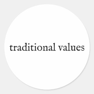 Sticker Rond Valeurs traditionnelles