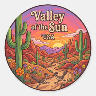Sticker Rond Vallée du Soleil USA
