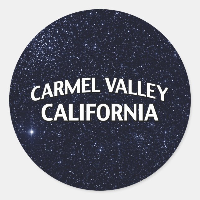 Sticker Rond Vallée la Californie de Carmel (Devant)