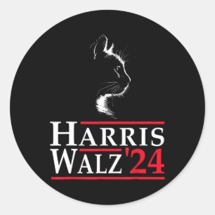Sticker Rond Valse 2024 Election Kamala Harris Tim Waltz 2024 3