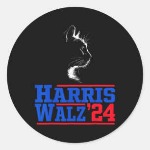 Sticker Rond Valse 2024 Election Kamala Harris Tim Waltz 2024 4
