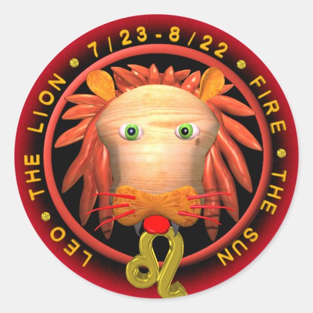 Sticker Rond Valxart Leo zodiac (Devant)