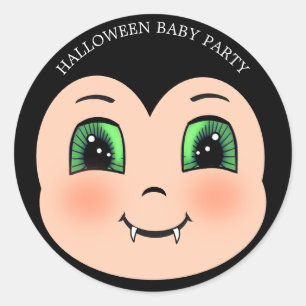 Sticker Rond Vampire bébé d'Halloween