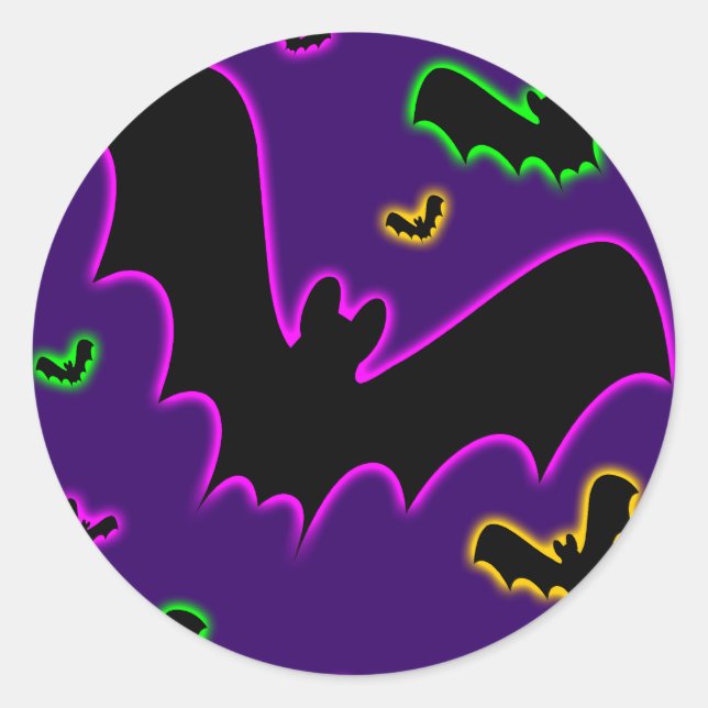 Sticker Rond Vampire chauves-souris (Devant)