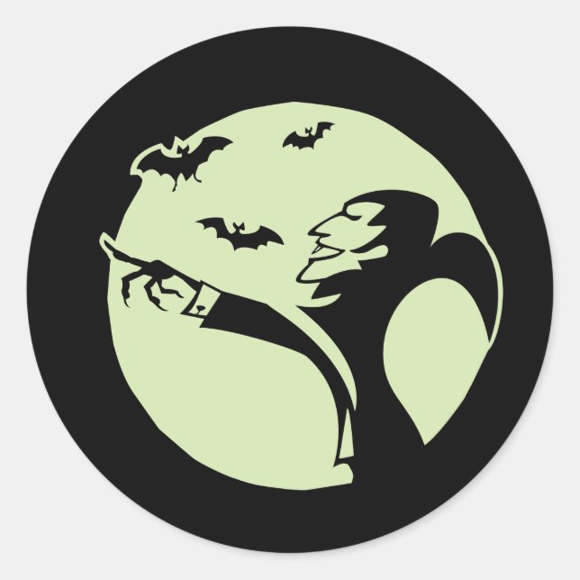Sticker Rond Vampire Moon (Devant)