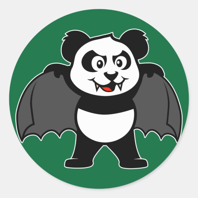 Sticker Rond Vampire Panda (Devant)