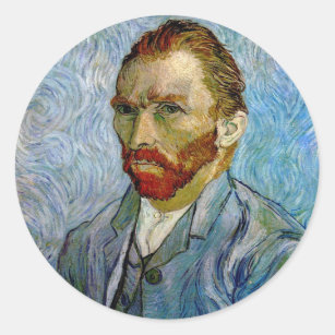 Sticker Rond Van Gogh Autoportrait