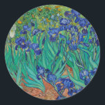 Sticker Rond Van Gogh Irises<br><div class="desc">Vincent Van Gogh (30 mars 1853 - 29 juillet 1890) était un peintre postimpressionniste hollandais influent. Cette oeuvre s'appelle Irises.</div>