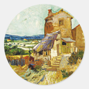 Sticker Rond Van Gogh - L'Ornement Du Vieux Moulin