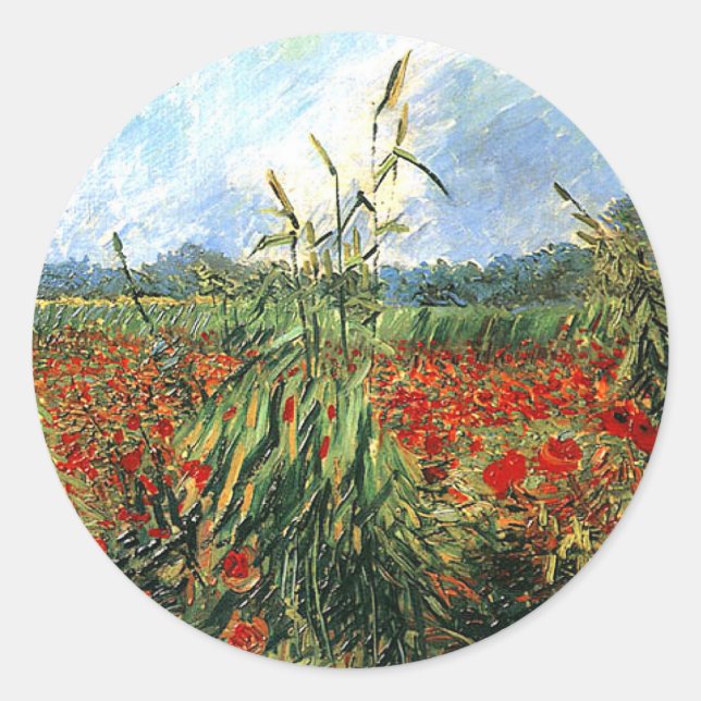 Sticker Rond Van Gogh - Oreilles vertes du blé (Devant)