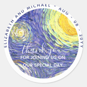 Sticker Rond Van Gough Starry Merci de nuit Favoriser