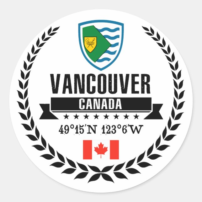 Sticker Rond Vancouver (Devant)