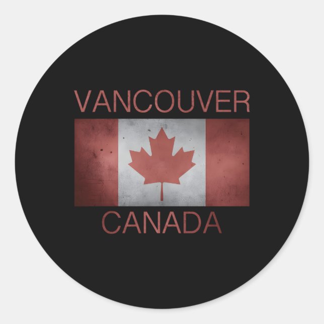 Sticker Rond Vancouver Canada C.-B. (Devant)