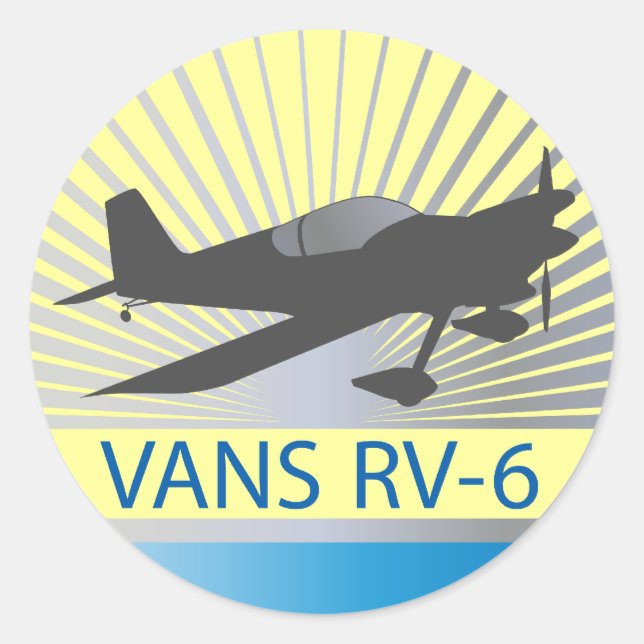 Sticker Rond Vans RV-6 (Devant)