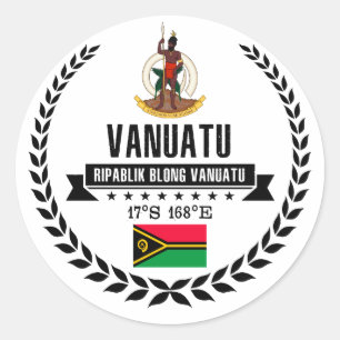 Sticker Rond Vanuatu