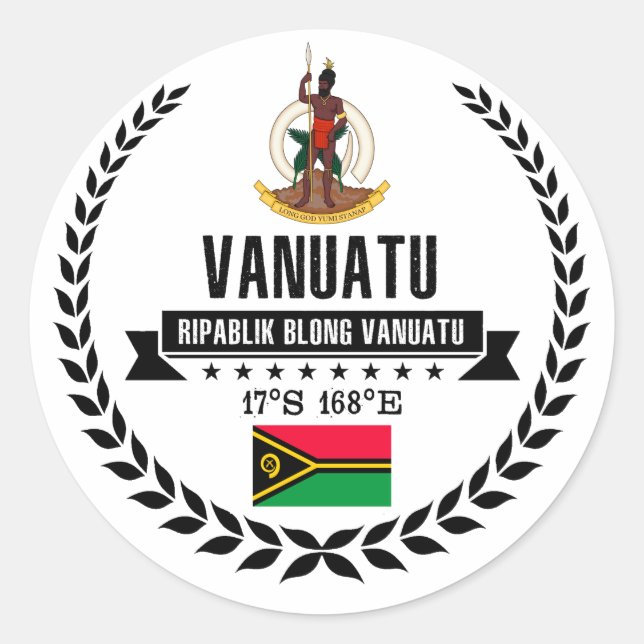 Sticker Rond Vanuatu (Devant)
