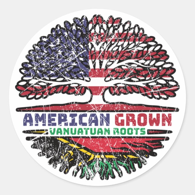 Sticker Rond Vanuatu Vanuatuan Vanuan (Devant)