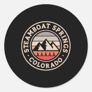 Sticker Rond Vapeur Springs Colorado Ski Snowboard Lod