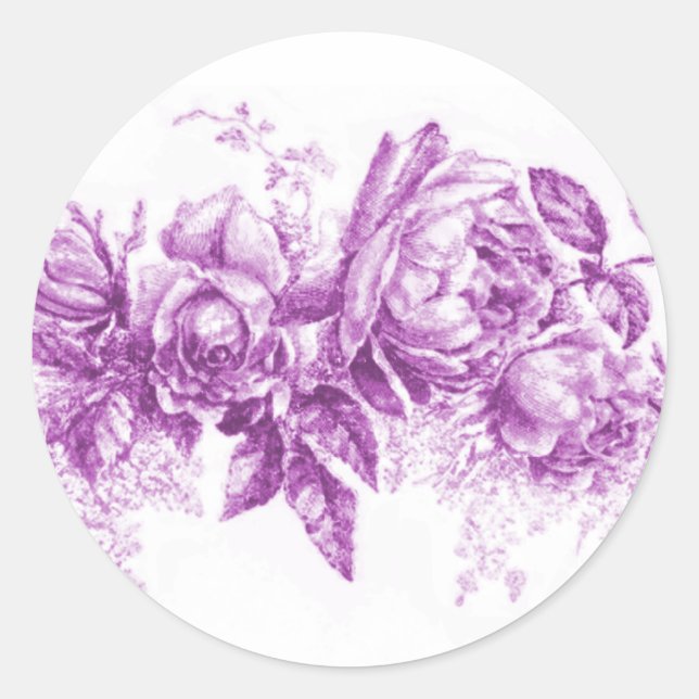 Sticker Rond Vaporisateur Floral Vieux (Devant)