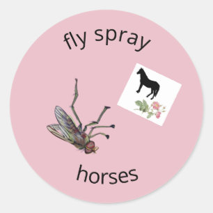 Sticker Rond vaporiser les chevaux