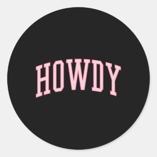 Sticker Rond Varsity K Howdy