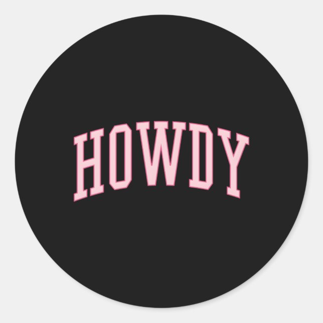 Sticker Rond Varsity K Howdy (Devant)