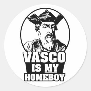 Sticker Rond Vasco da Gama est mon Homeboy