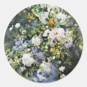 Sticker Rond Vase de fleurs