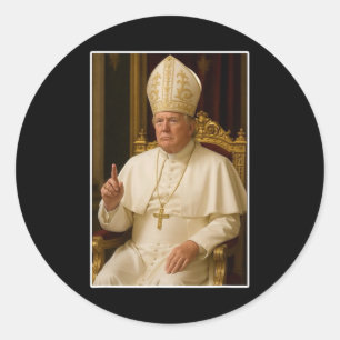 Sticker Rond Vatican Christian Un nouveau pape politique amusan