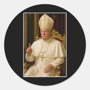 Sticker Rond Vatican Christian Un nouveau pape politique amusan