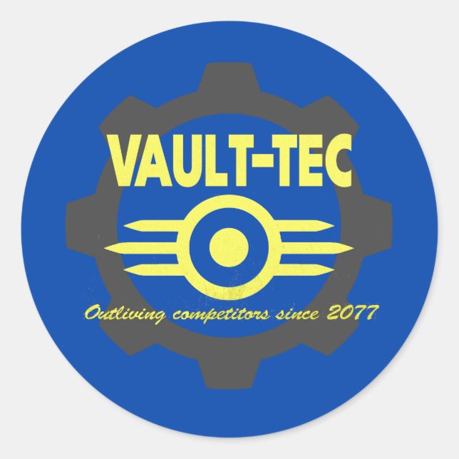 Sticker Rond Vault-Tec - Concurrents extérieurs (Devant)