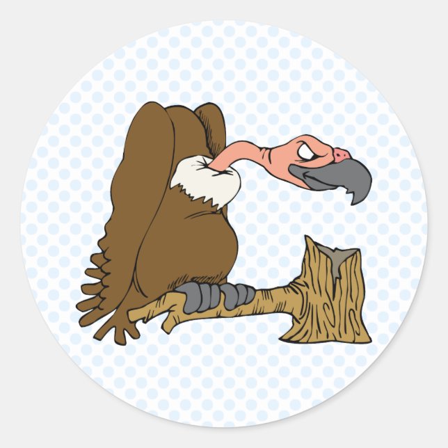 Sticker Rond Vautour de Vinnie (Devant)